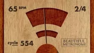 65 BPM 2/4 Wood Metronome HD