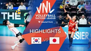 🇰🇷 KOR vs. 🇯🇵 JPN - Highlights Week 1 | Women's VNL 2022