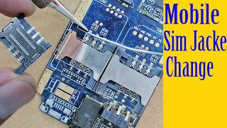 How to change replace china qmobile mobile phone sim card slot jacket socket Tutorial#20