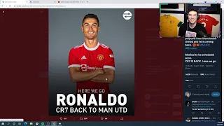 nick reacts to Cristiano Ronaldo rejoining Manchester United