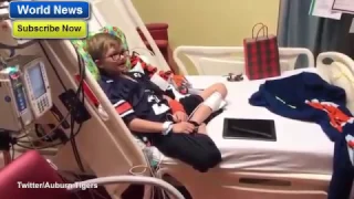 Emotional video shows Cam Newton surprising terminally ill 10-year-old boy