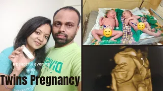 My Twins 👶👶 Pregnancy 🤰Journey🤩| Blessed with baby boy and girl👫🥰/#vlog-16