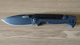 Cold Steel AD-15 Black - heavy but well-balanced mid-size folding knife with a Scorpion Lock