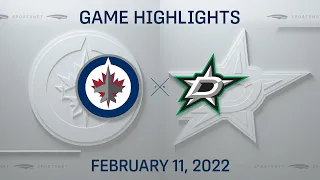 NHL Highlights | Jets vs. Stars - Feb. 11, 2022