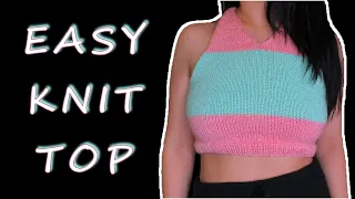 Easy Knit Top Knitting Tutorial | How to Knit Bubblegum Top