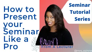 How to Present your Seminar Like a Pro || Seminar Report Writing & Presentation series V.3