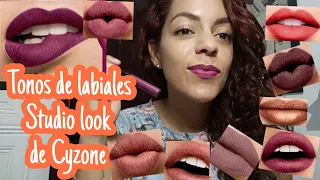 Tonos de labiales Studio look de CYZONE. Catálogo VS Realidad 👊🏼💋