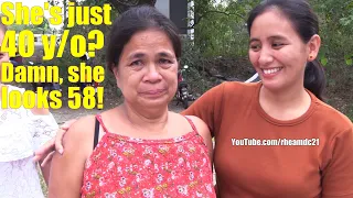 This Filipina Woman is Only 40 Years Old But She Looks 58 Already in my Opinion. The Philippines! PH