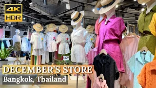 [BANGKOK] December's Clothing Store"Women Clothing Brand At Pratunam"| Thailand[4K HDR Walking Tour]