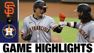 Pence, Crawford lead Giants to win | Giants-Astros Game Highlights 8/11/20