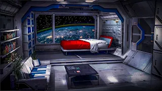 Spaceship Sleeping Quarters 🛌 White Noise Spaceship Ambience for Sleep 🌠 10 Hours