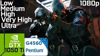 Rainbow Six Siege [PC] Test FPS Low/Medium/High/V. High/Ultra with GTX 1050 Ti & Intel Pentium G4560