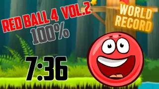 (WR) [7:36] Red Ball 4 Vol.2 Speedrun - 100%