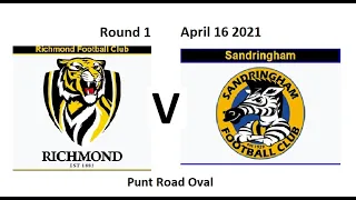 VFL - Richmond v Sandringham on 16 April 2021 - Game Day scenes