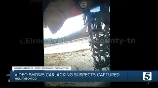 Body camera video captures carjacking suspect's arrest
