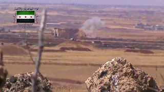 Syrian militant tank hunter gets a direct hit on a regime T-72 with a TOW ATGM
