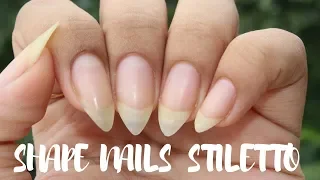 FILE/SHAPE NATURAL NAILS *STILETTO* | GLASS NAIL FILE | Enaildiaries