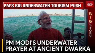 Prime Minister Narendra Modi Prays Underwater at Submerged City of Dwarka | India Today News