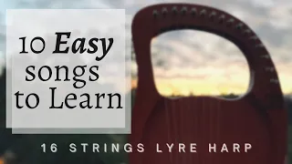 [𝘞/𝘛𝘈𝘉𝘚] 10 EASY SONGS TO LEARN | 16 STRINGS LYRE HARP | MELODY + BASIC HARMONY | JOY ABAD