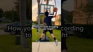 How EVERY height dunks! 🏀 #shorts