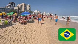 DONT MISS 😎🏝️ 🇧🇷  BEST BEACH in Rio 2024 |  LEBLON BEACH  |  Rio de Janeiro | Brazil beach walk  4K