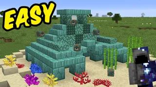 How to make a MINI OCEAN MONUMENT in Minecraft!