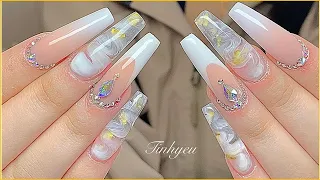 Tinh Yeu Nail || Làm marble khói bằng gel đơn giản