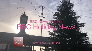 BBC Holiday News intro 12:10pm 24.12.20