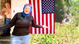 We SURPRISED a US Veteran with NEW Flag and FREE mowing