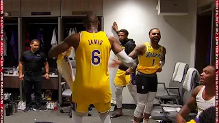 Lakers making Goat Noises when LeBron gets in the Locker Room🐐😂