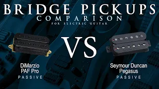 DiMarzio PAF PRO vs Seymour Duncan PEGASUS - Passive Bridge Guitar Pickup Comparison Tone Demo