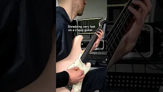 Shredding VERY fast... with a cheap guitar #guitar #guitarsolo #guitarist #metal #electricguitar