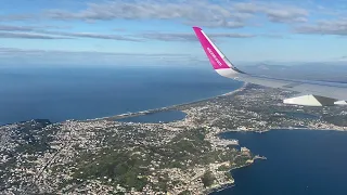 Landing to Naples airport Airbus A321-271