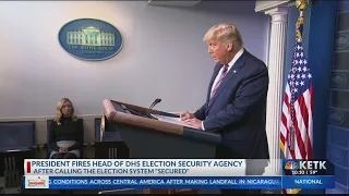 President Donald Trump fires director of Cybersecurity and Infrastructure Security Agency Christophe