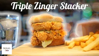 SECRET MENU Triple Zinger Stacker!! - KFC | Taste Test and Review