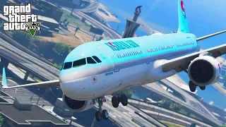 GTA 5 Mods - Emergency Landing On Highway | Airbus A321neo Airplane Mod