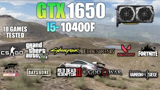 GTX 1650 + i5 10400F : Test in 10 Games - GTX 1650 GAMING