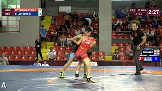 1/2 GR - 48 kg: G. HOVHANNISYAN (ARM) v. D. KHACHIDZE (GEO)