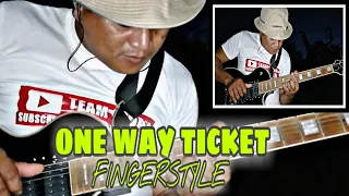 One Way Ticket - Eruption | Fingerstyle Guitar | Electric Guitar | Jessie Ampo
