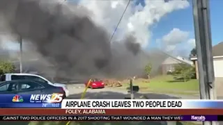 Crew killed when US Navy training aircraft crashes in Alabama neighborhood