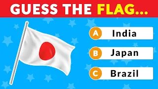 Guess 50 Famous Countries by Their Flags in 3 sec 🌎 Flag Quiz |Japan, India, Canada, israel, hamas