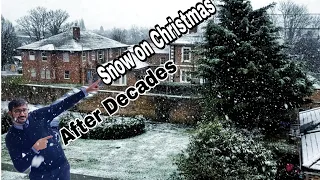 Snow Fall in Gloucester UK after Decades on Christmas. |Amazing View