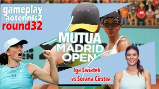 Iga Swiatek       vs Sorana Cirstea    🏆 ⚽ Madrid  Open (04/21/2024) 🎮 gameplay AO  2