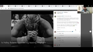 Is Haley Adams considering leaving Mayhem