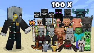 Gendarme Captain vs All Mobs in Minecraft x100