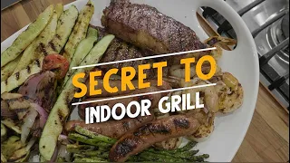 The Secret to Indoor Grilling with Justin Chapple - Le Creuset Extra-Large Double Burner Grill