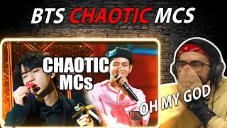 Oh god! - BTS being chaotic MCs | Reaction