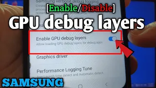 How to enable or disable gpu debug layers on Samsung Galaxy A02 | Developer Options