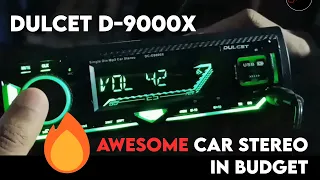 Dulcet D9000X Review Hindi | Best Single Din Car Stereo With Fast Charging & Removable Panel