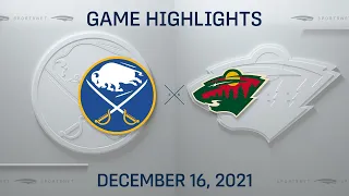 NHL Highlights | Sabres vs. Wild - Dec. 16, 2021